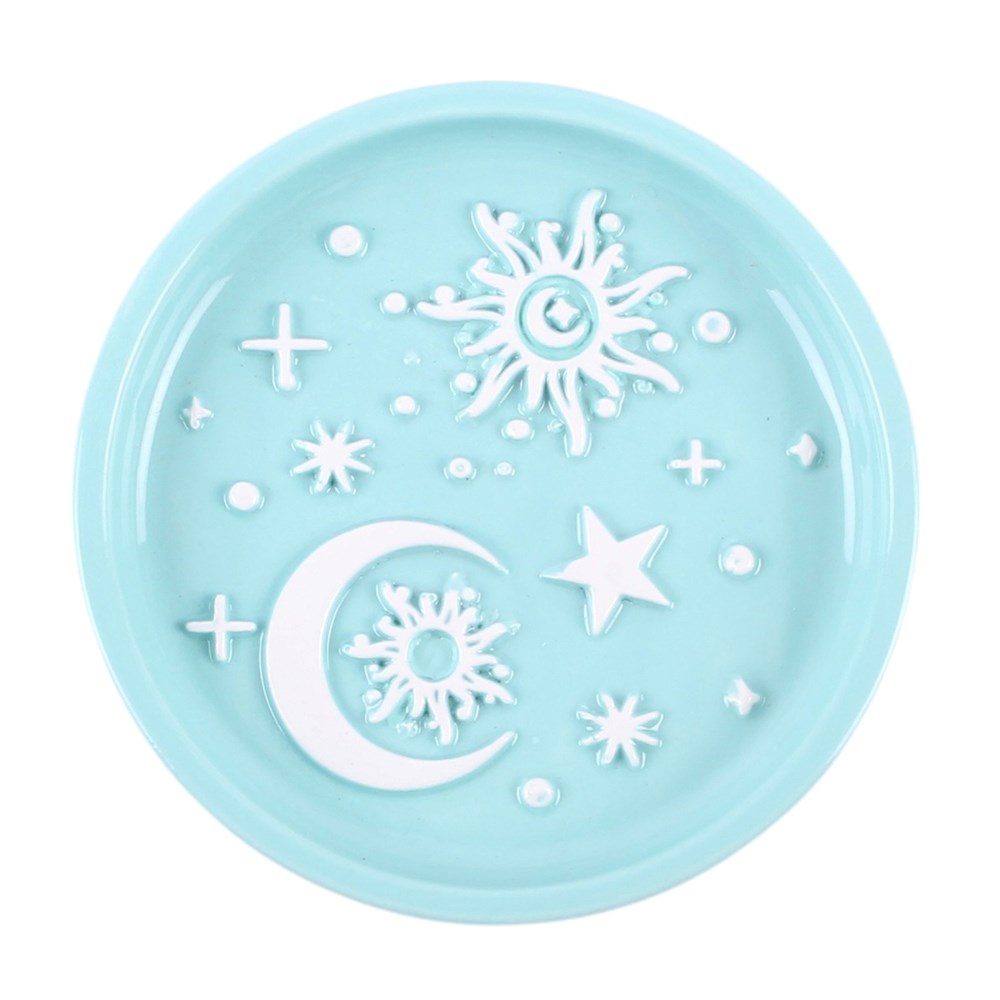 Pastel Moon & Sun Trinket Dish – Draufsicht Celestial Motiv