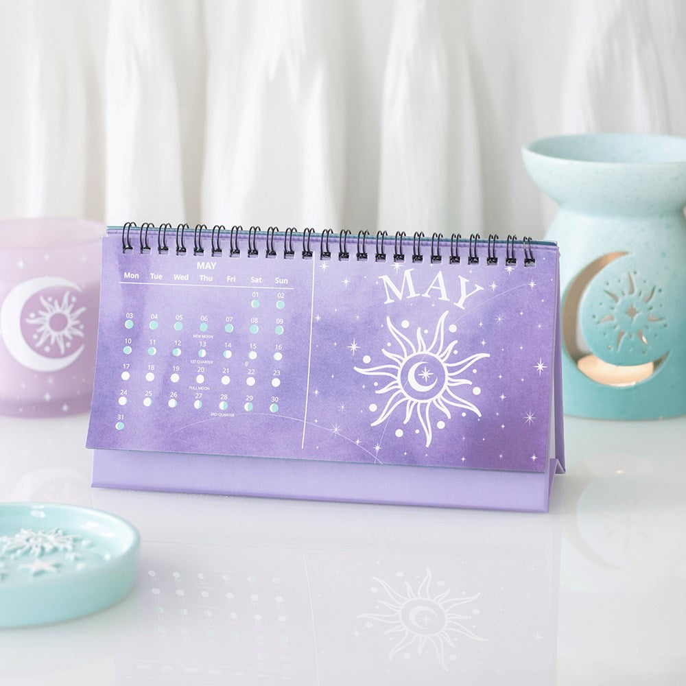 Moon Phase Calendar 2027 – Mai-Seite mit Sonne-Mond-Motiv, Lifestyle