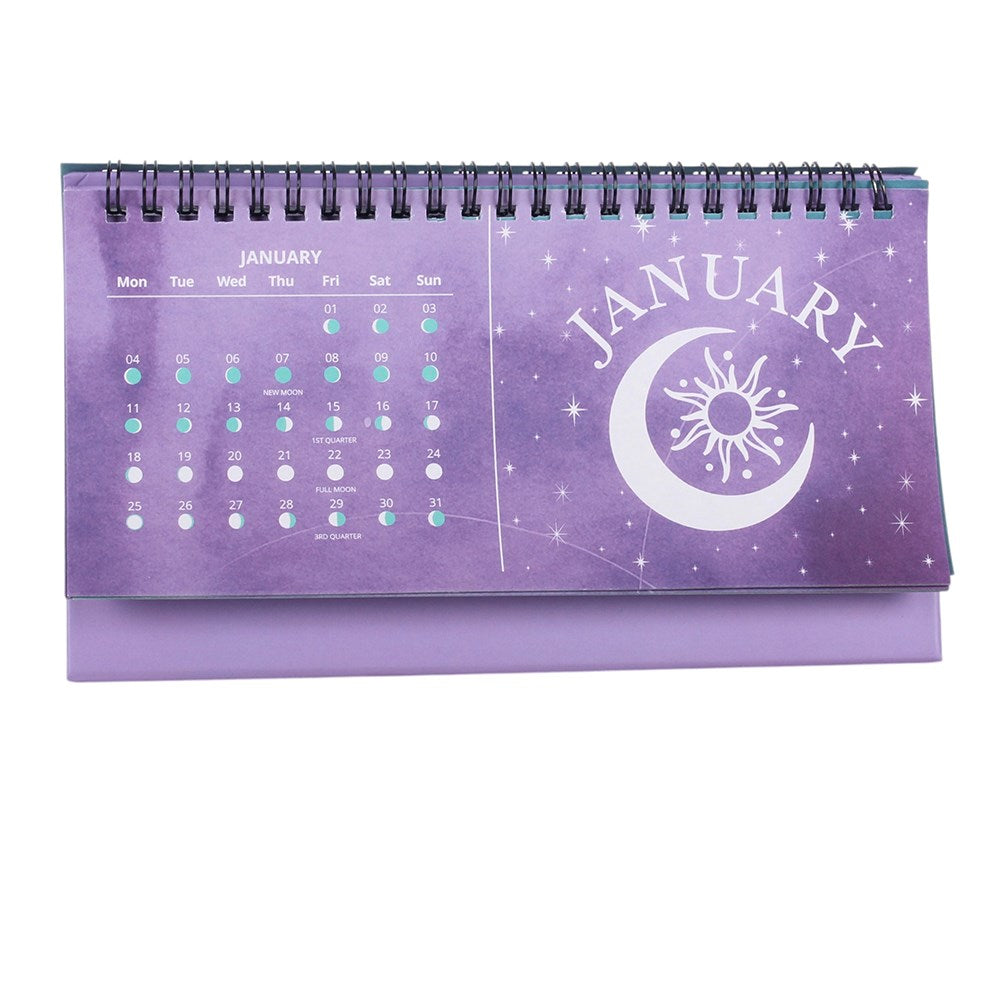 Moon Phase Calendar 2027 – Januar-Seite mit Mondphasen-Anzeige