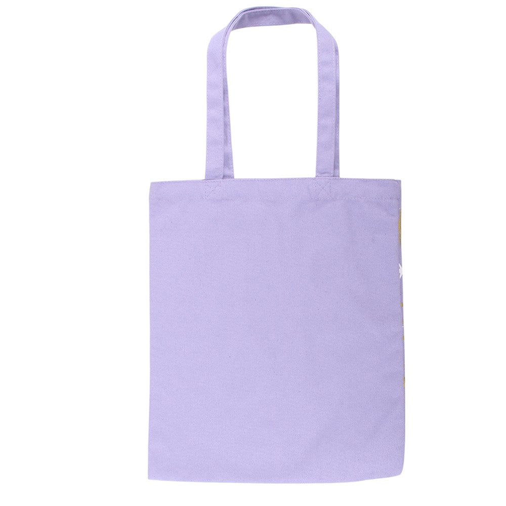 Pastel Skies Celestial Tote Bag – Rückseite einfarbig lavendel