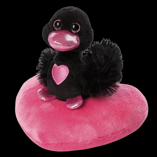 Nici Kuscheltier Love Classic, Schwan schwarz auf Herz 10 cm