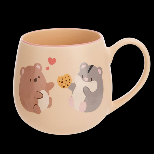 Mymochi  Nici Tasse Faßbecher Hamster & Bär "friends for life" 400 ml