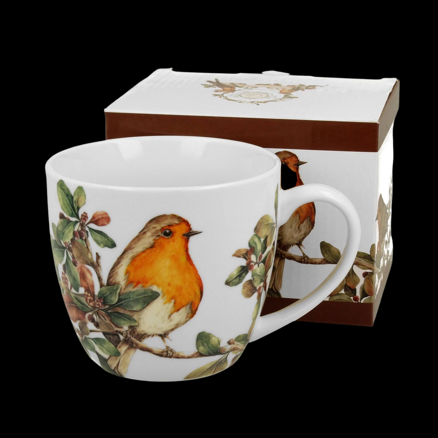 Duo Tasse Tiermotiv Rotkehlchen 420 ml vintage