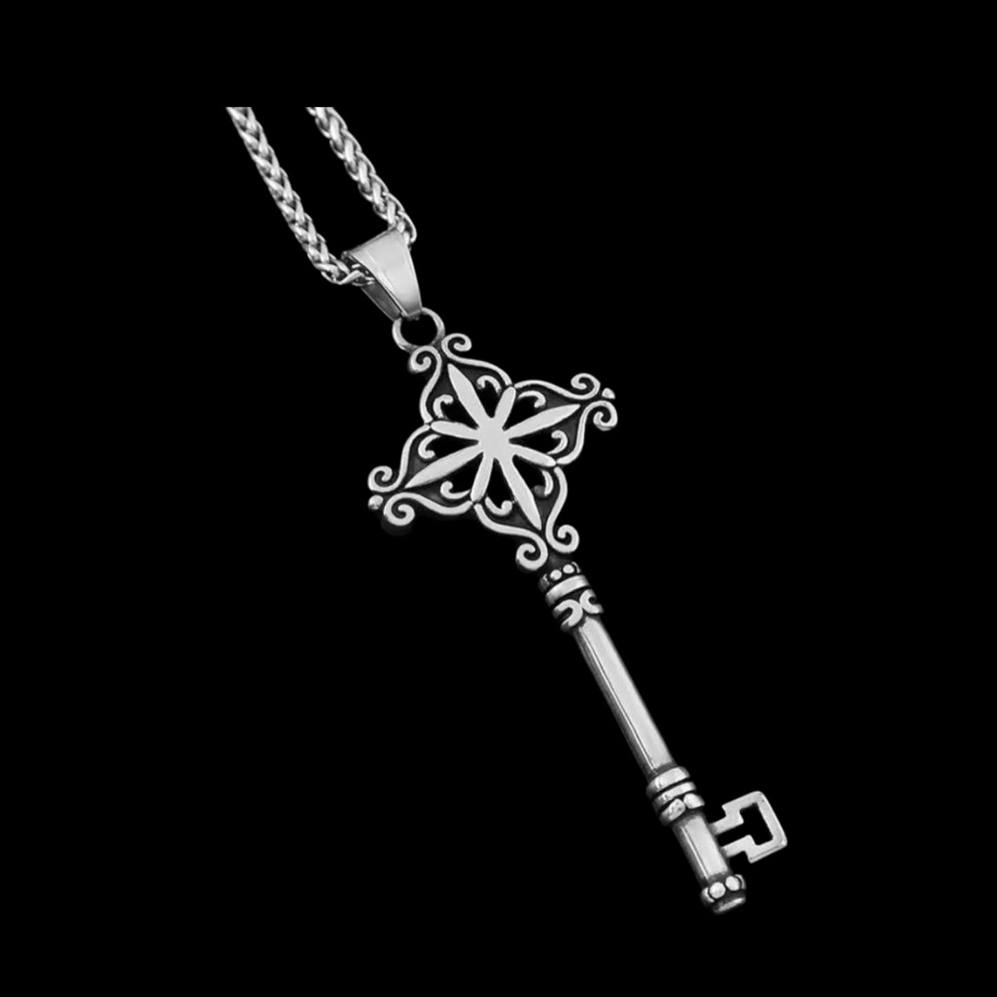 Anhänger mit Kette "Magischer Schlüssel" Edelstahl