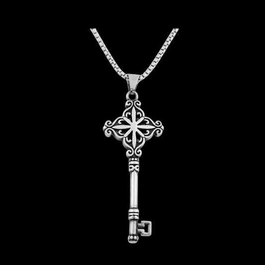 Anhänger mit Kette "Magischer Schlüssel" Edelstahl