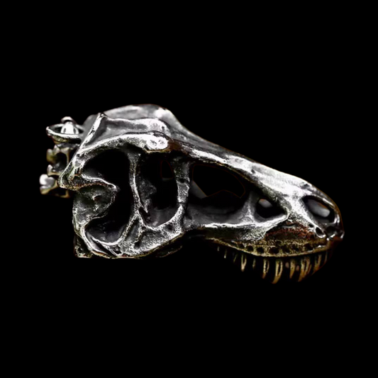 Dinosaurier Kopf Anhänger mit Halskette Edelstahl