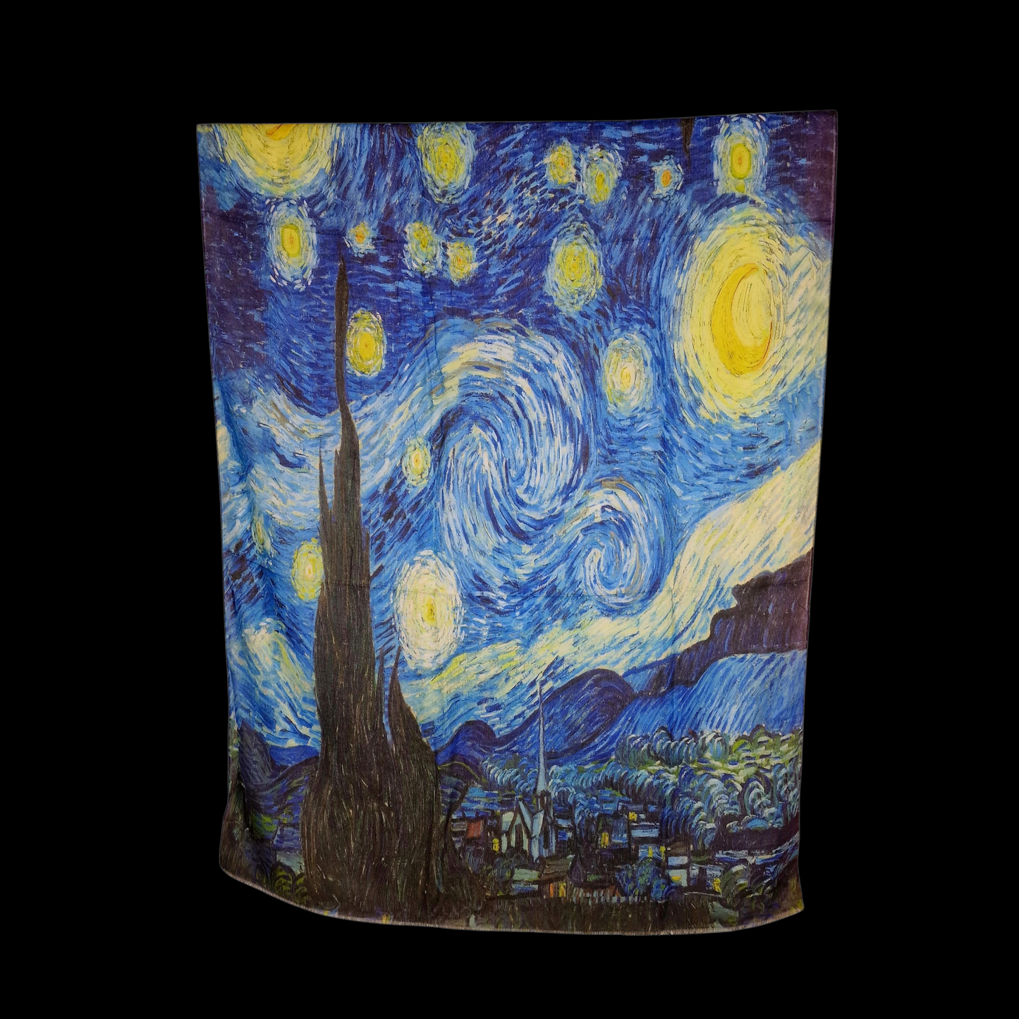 Leichter Schal mit Kunstmuster van Gogh "Sternennacht"