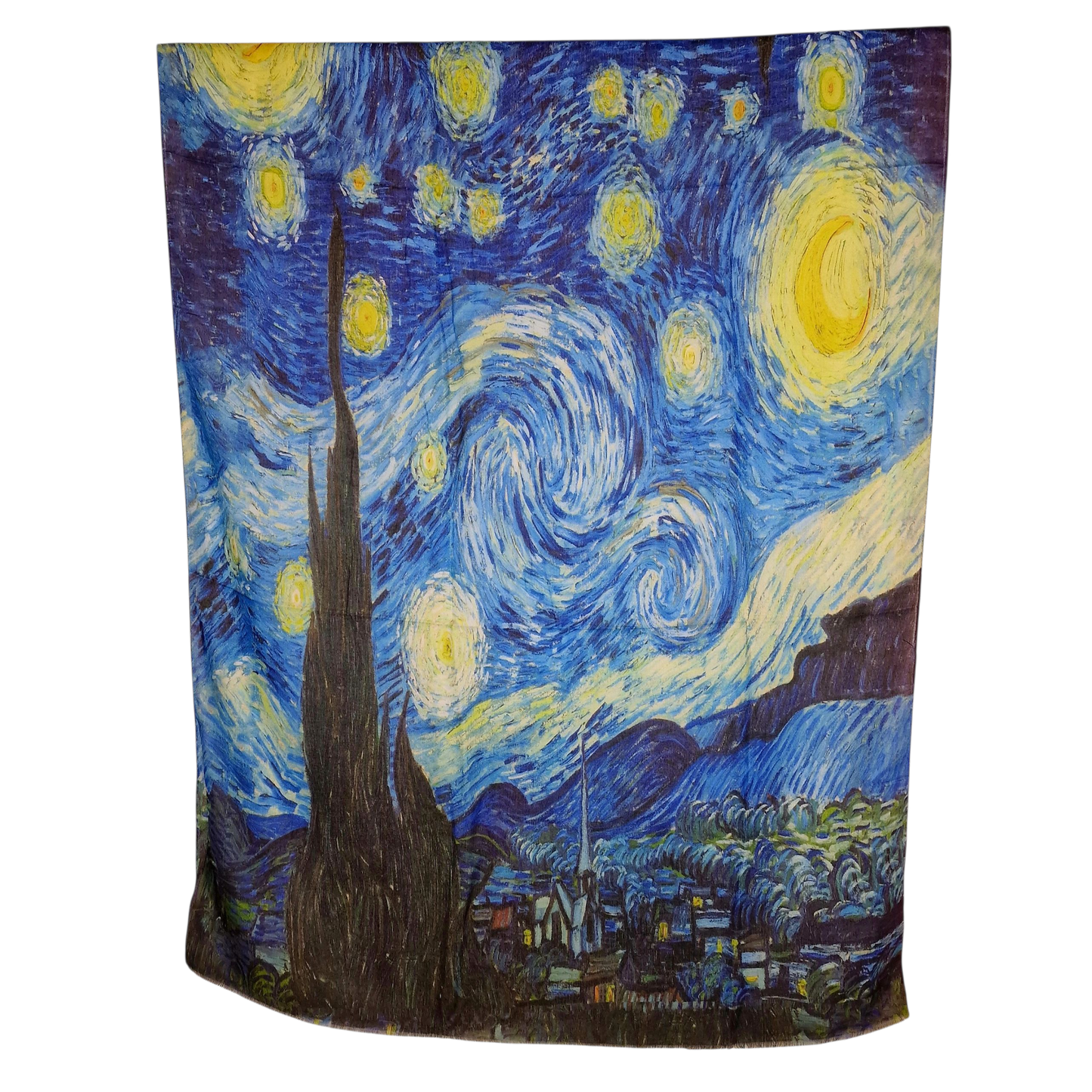 Leichter Schal mit Kunstmuster van Gogh "Sternennacht"