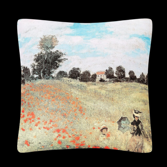 Dekokissen Künstler Claude Monet Mohnblumenfeld 40 x 40 cm