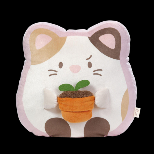 Nici mymochi Kuscheltier 3D Dekokissen Katze Angy mit Blumentopf