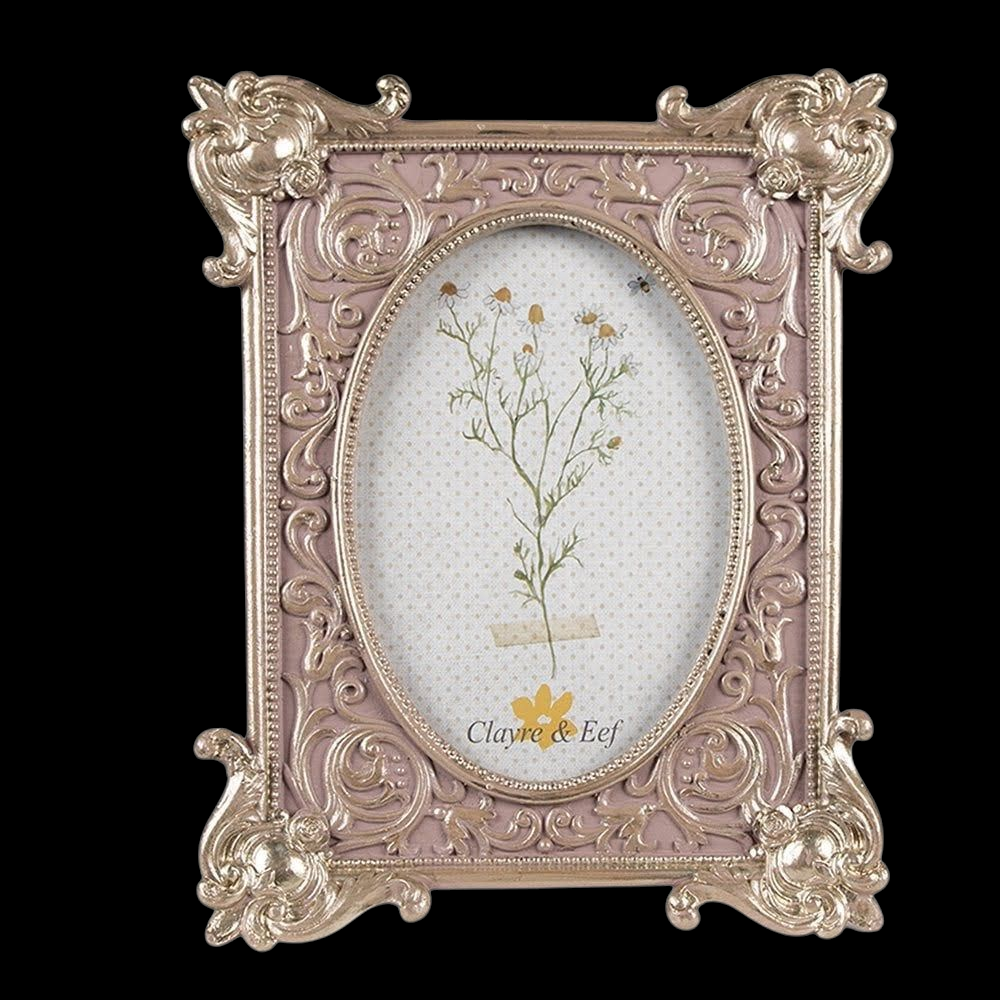 Dekorativer Bilderrahmen barock Pastell 10x15 metallicfarben