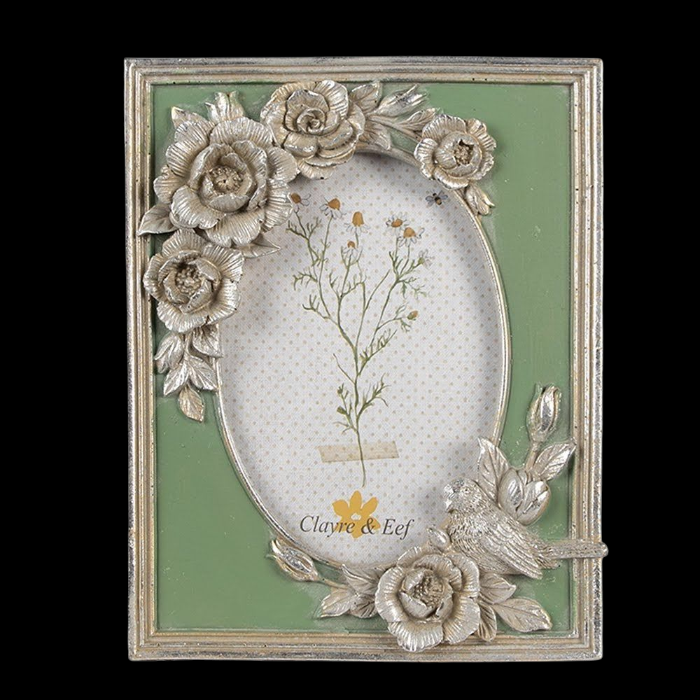 Nostalgischer Bilderrahmen 10 x 15 in grün & roségold vintage