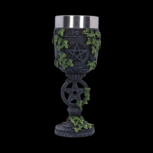 Magisch Kelch mit Pentagramm und Efeuranken Witch