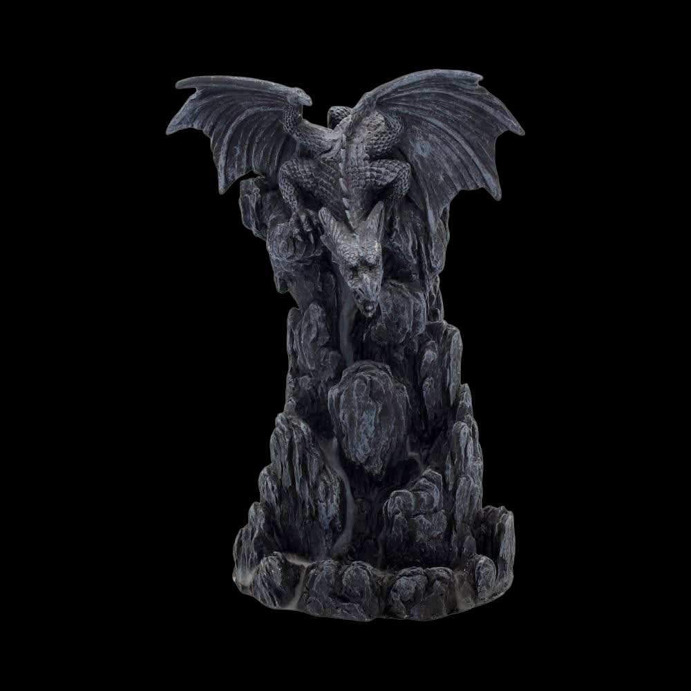 Räucherkegelhalter Drache auf Burg Dragon Incense Tower