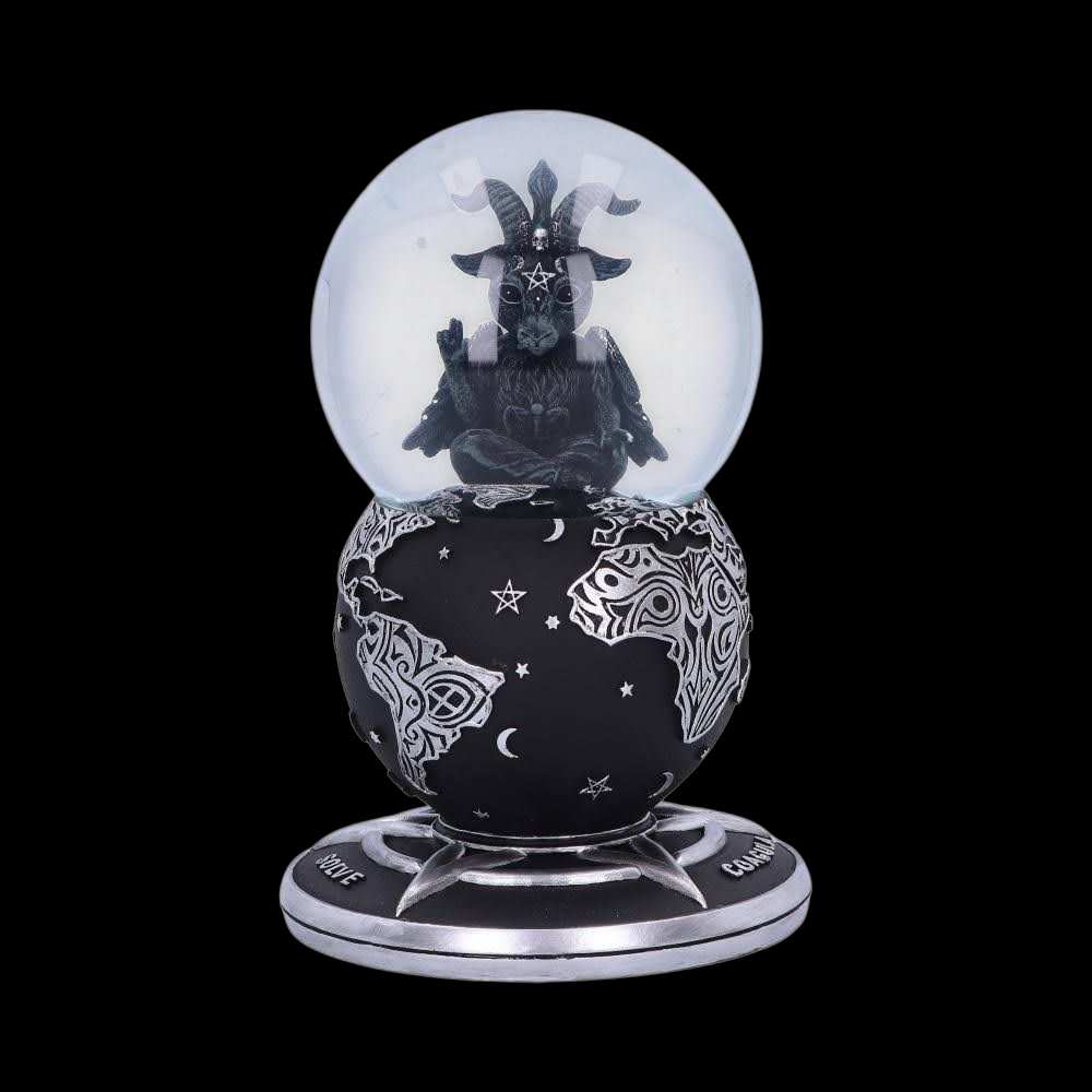 Baphomet Schneekugel in schwarz-silber - Cult Cuties