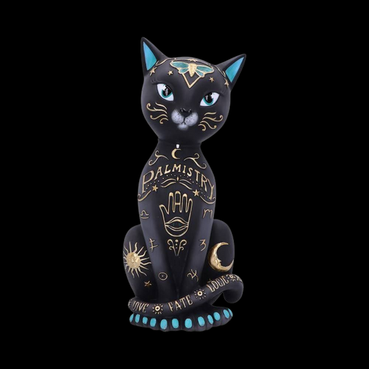 Gothic Dekofigur Katze "Kitty Fortune" 27 cm