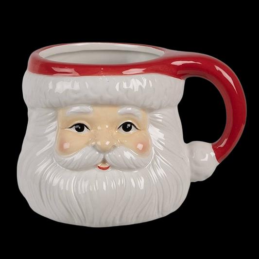 Festliche Weihnachtsmann Tasse 3D vintage Clayre & Eef 400 ml