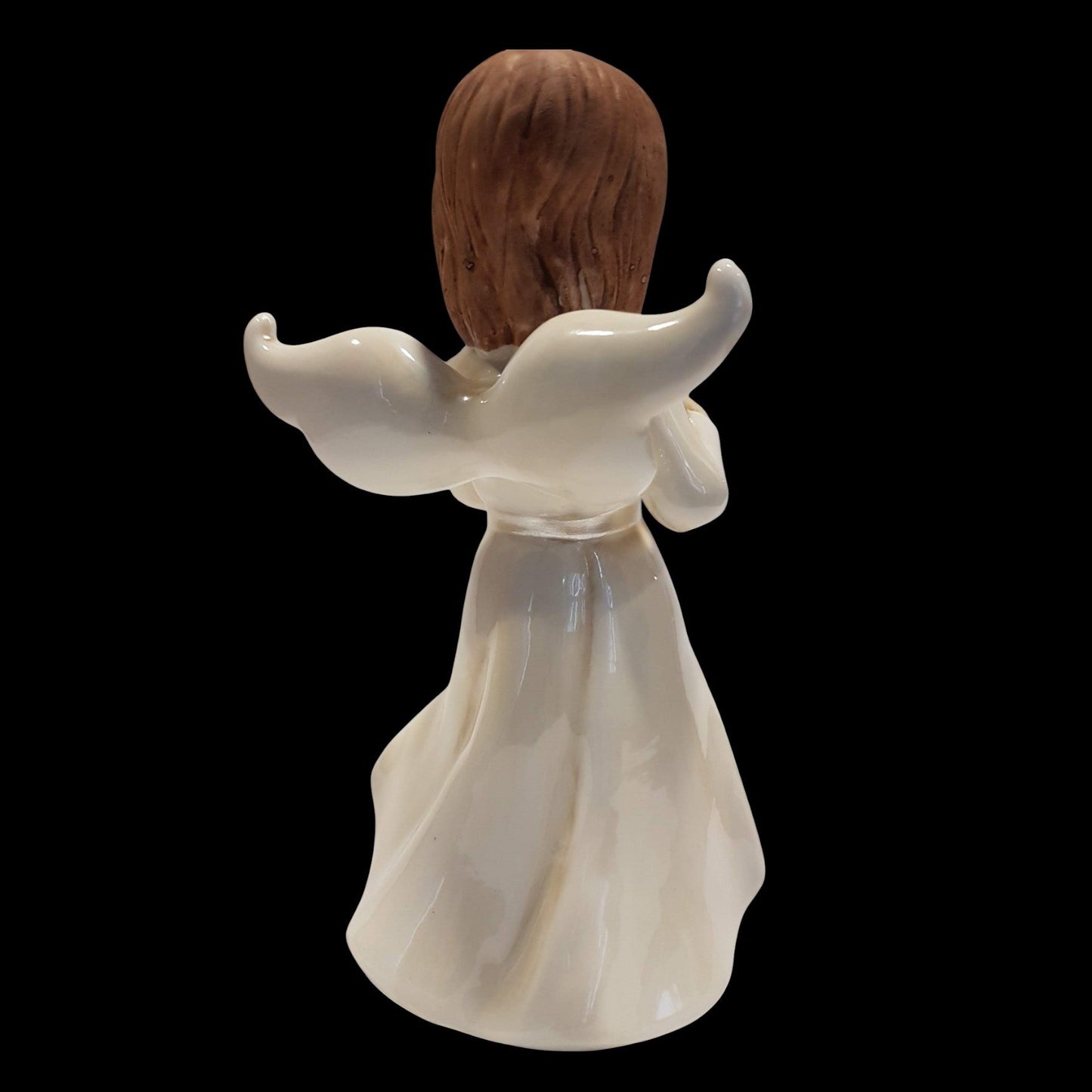 Teelichthalter Engel mit Stern in roségold aus Keramik