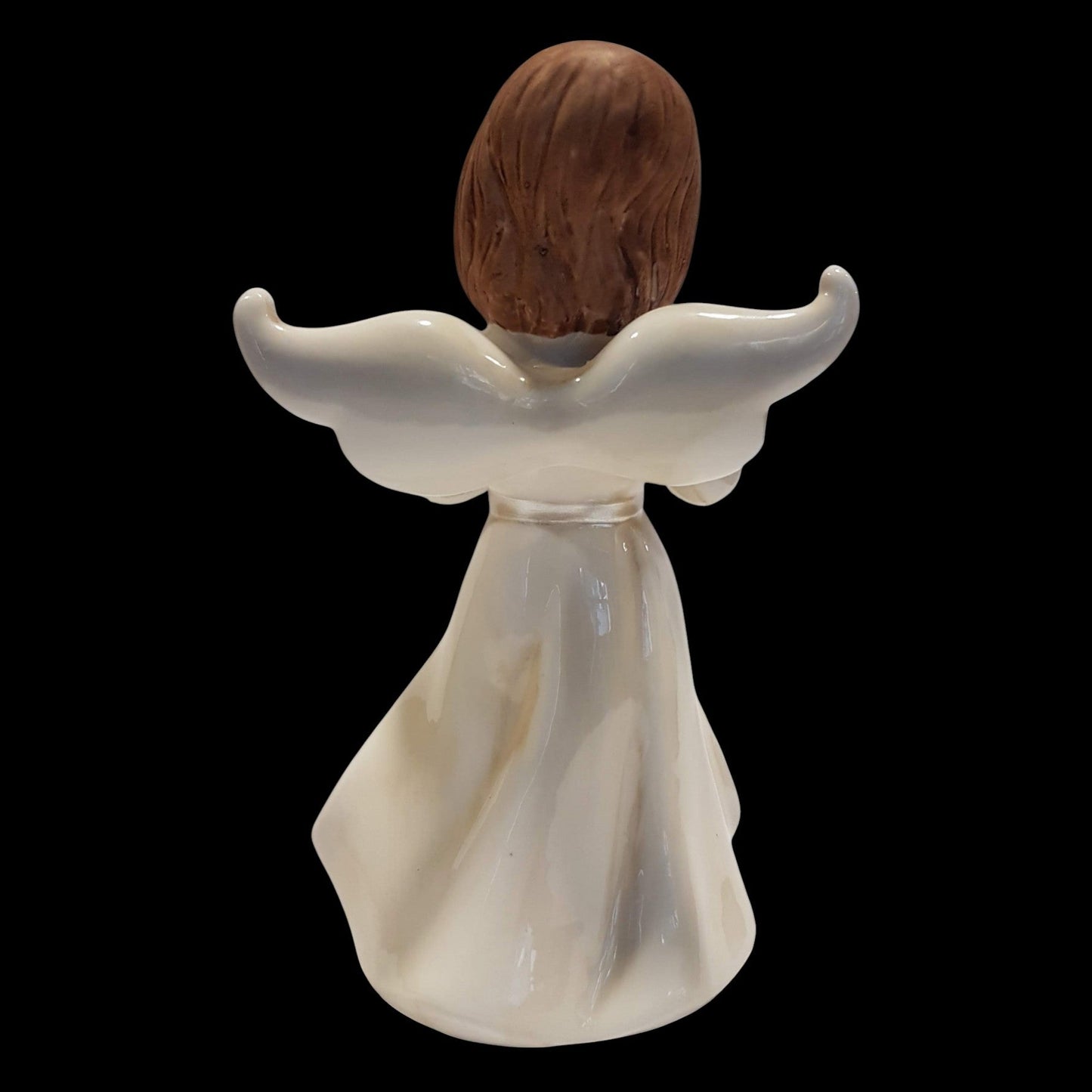 Teelichthalter Engel mit Stern in roségold aus Keramik