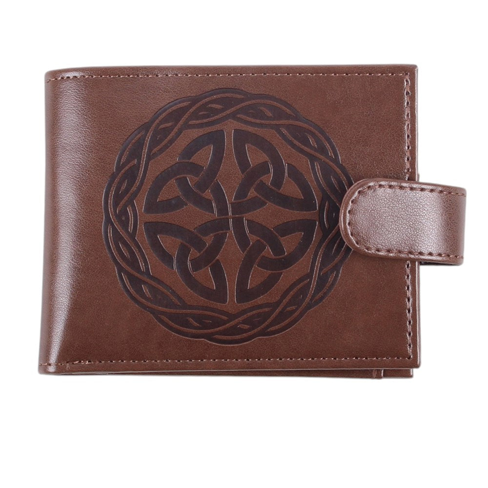 Kunstleder-Geldbörse mit keltischem Schildknoten Wikinger Geschenk Wallet