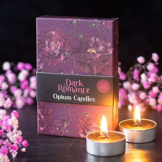 Dark Romance Opium Candles Set of 6 Schwarze Duftteelichter
