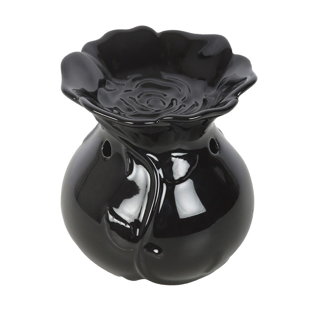 Dark Romance Duftlampe Teelichthalter schwarze Rose