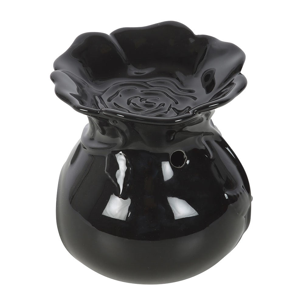 Dark Romance Duftlampe Teelichthalter schwarze Rose