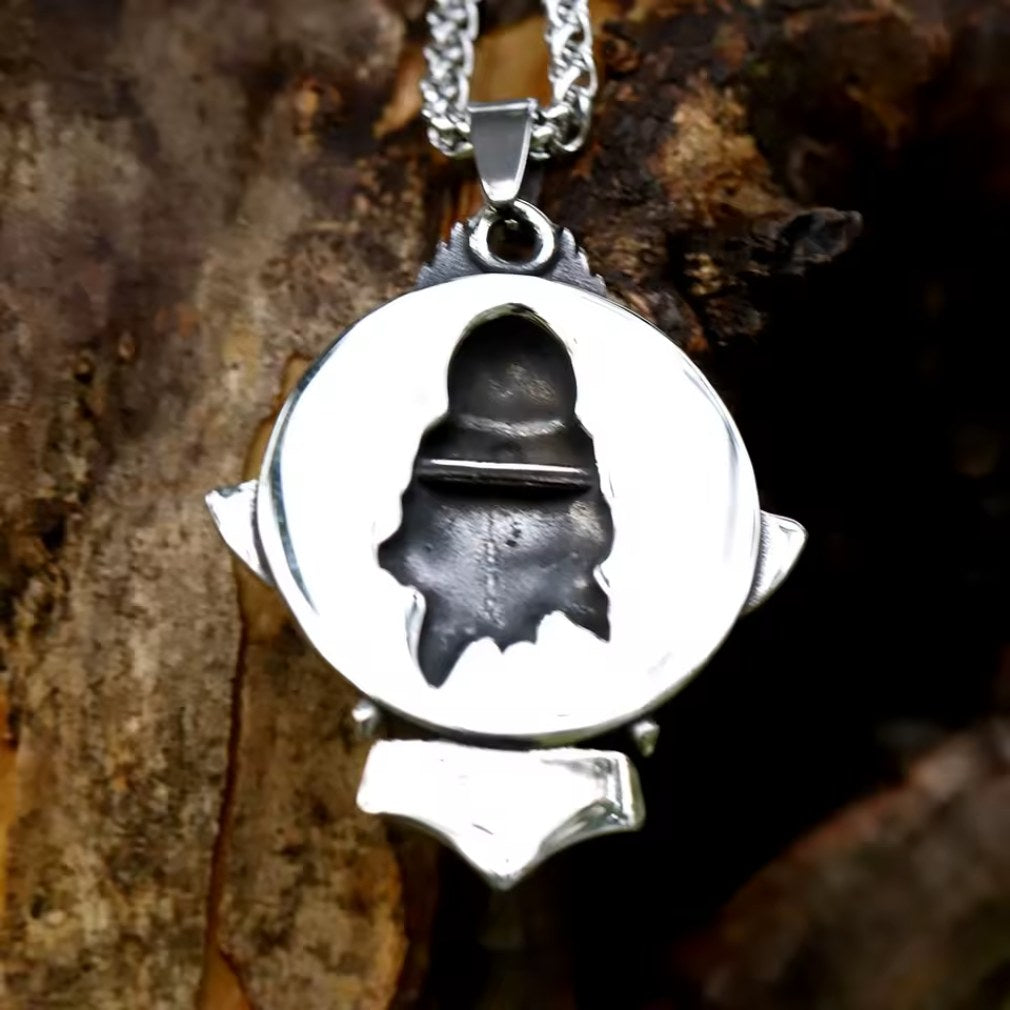 Odin  & Mjolnir keltisches Kreuz Halskette mit Anhänger Edelstahl