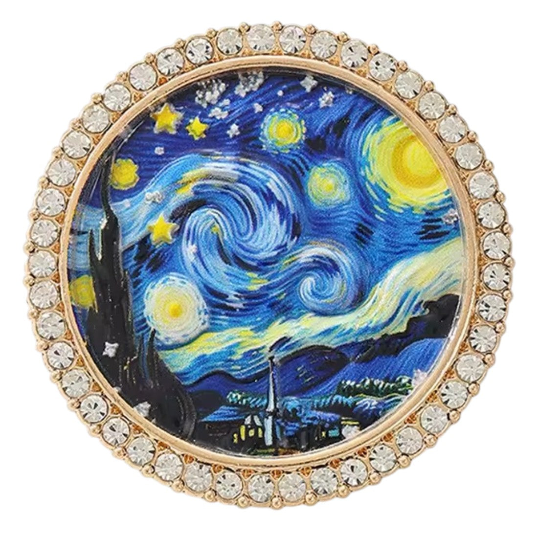 Van Gogh Kunst-Brosche  Sternennacht