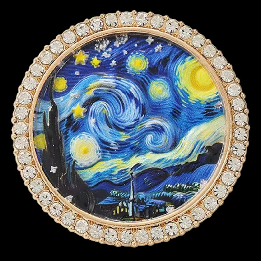 Van Gogh Kunst-Brosche  Sternennacht