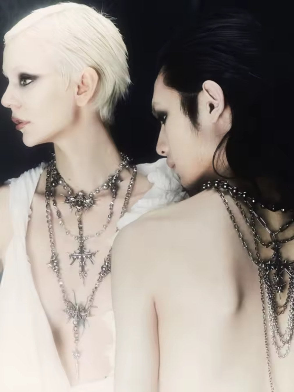 Gothic Punk Tribal Spikes Anhänger Halskette – Metallegierung
