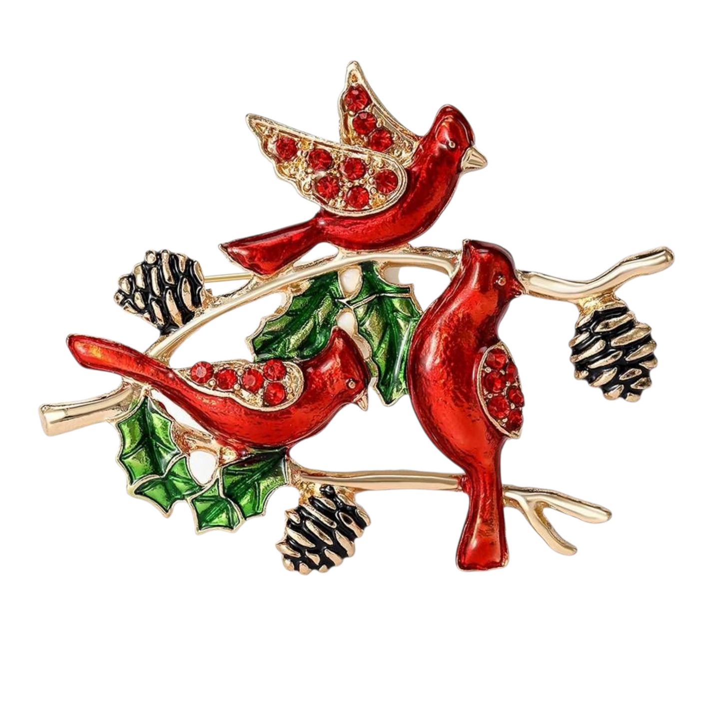 Nostalgische Brosche kleine Vögel