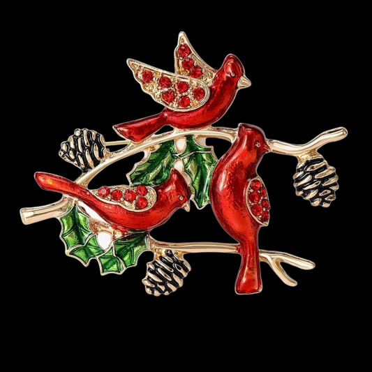 Nostalgische Brosche kleine Vögel