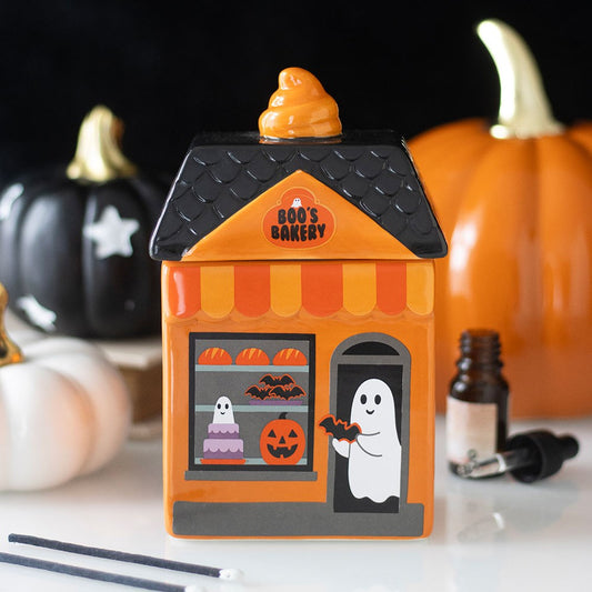 Boo's Bakery Kramik Duftlampe Haus Halloween kleiner Geist Gothic