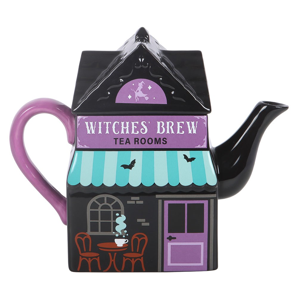 Witches' Brew Tea Rooms Keramik Halloween Teekanne Gothic