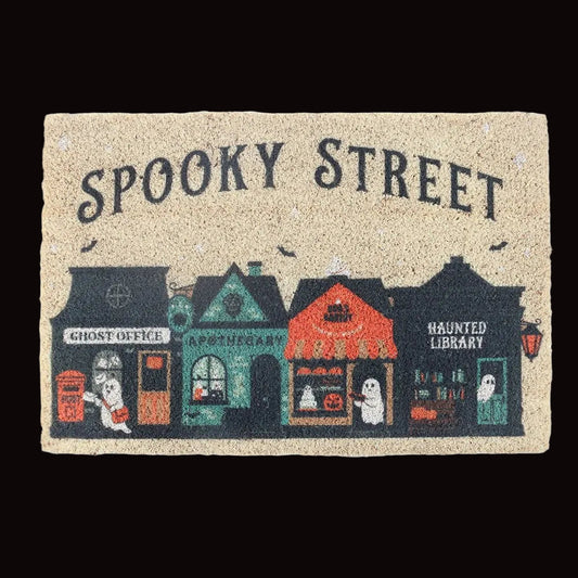 Spooky Street Türvorleger – Frontansicht schwarzer Hintergrund