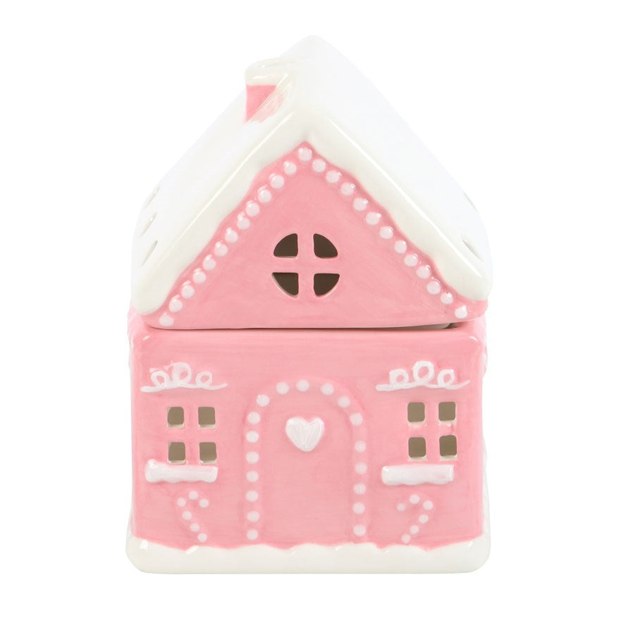 Süße Duftlampe „Lebkuchenhaus“ in Rosa