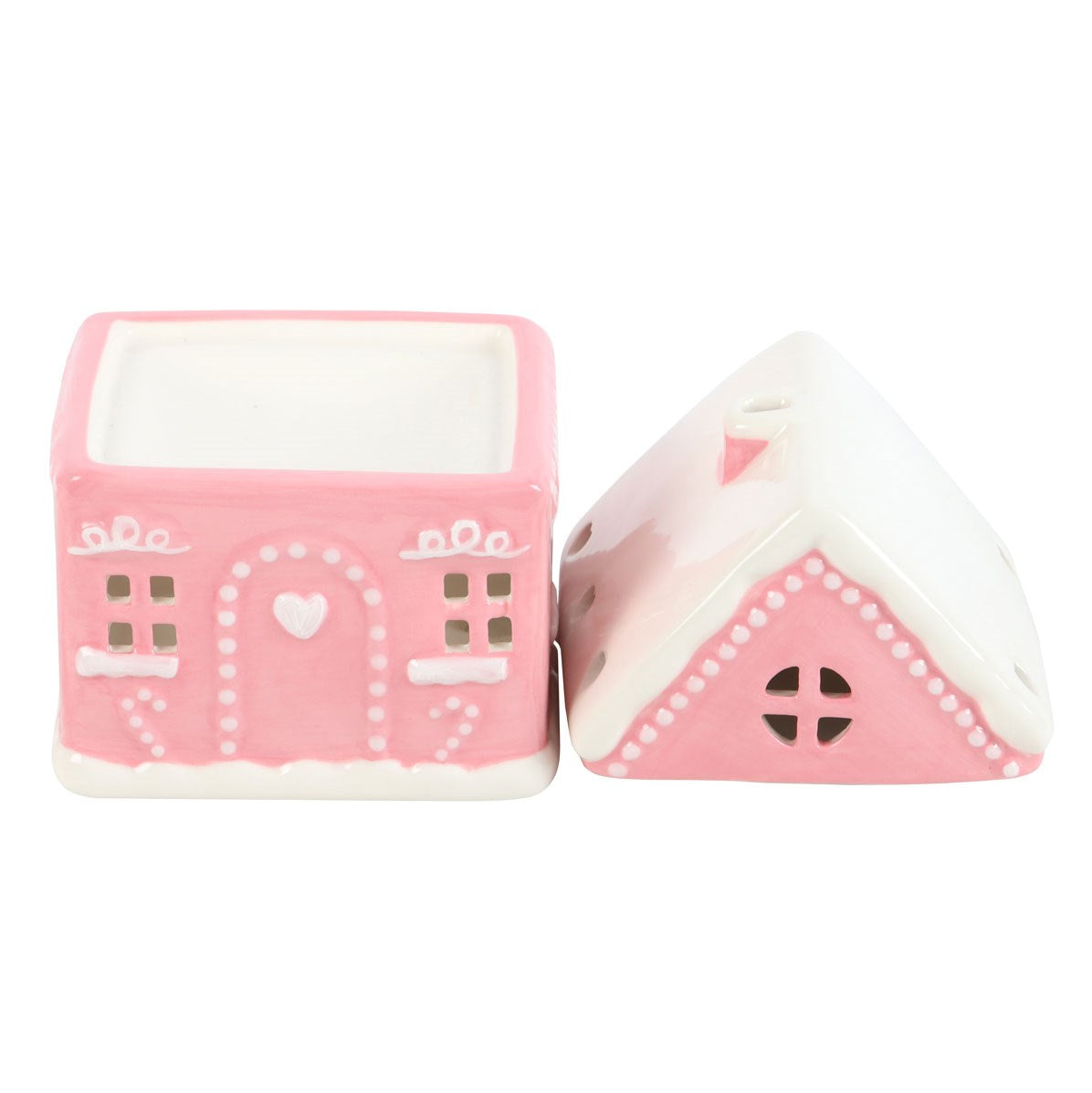 Süße Duftlampe „Lebkuchenhaus“ in Rosa
