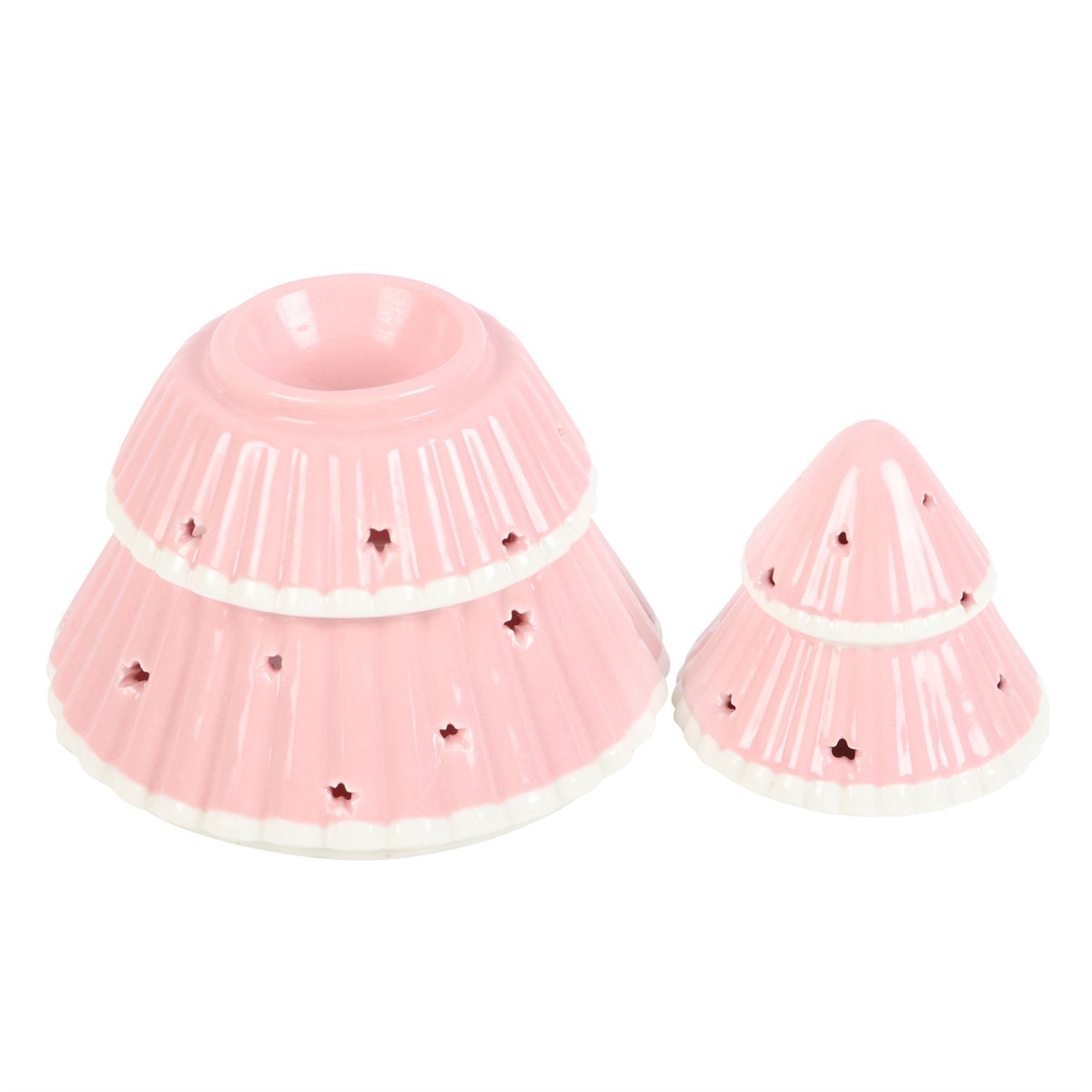 Süße Duftlampe „Tannenbaum" in rosa 15 cm