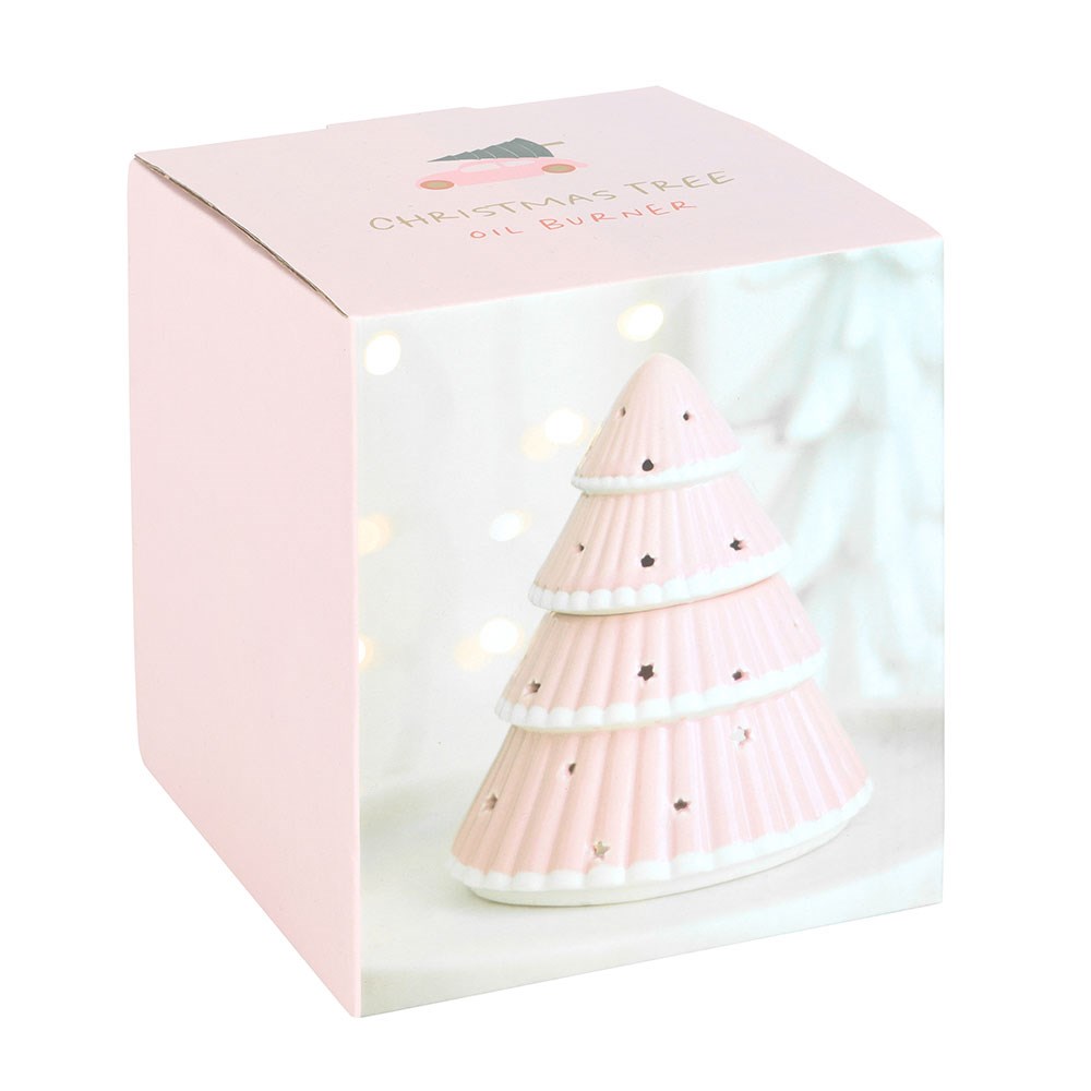 Süße Duftlampe „Tannenbaum" in rosa 15 cm