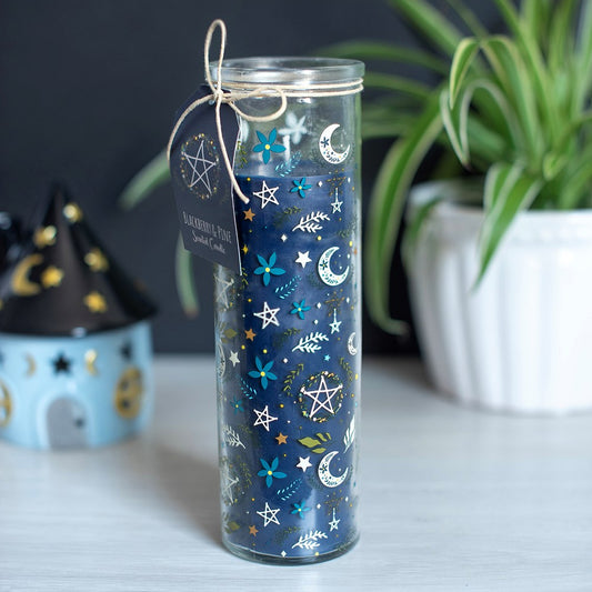 Mystical Wax Tube Candle – Blackberry & Pine mit Etikett