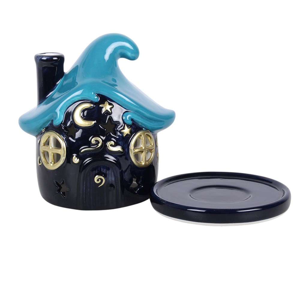 Witchy Moonwave Cottage Keramik Räucherkegelhalter schwarz-gold