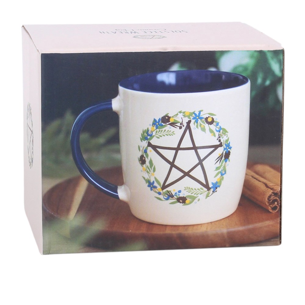 Solstice Wreath Pentagramm Tasse – Geschenkbox
