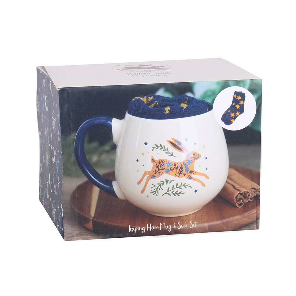 Leaping Hare Tasse & Socken Set – Geschenkbox