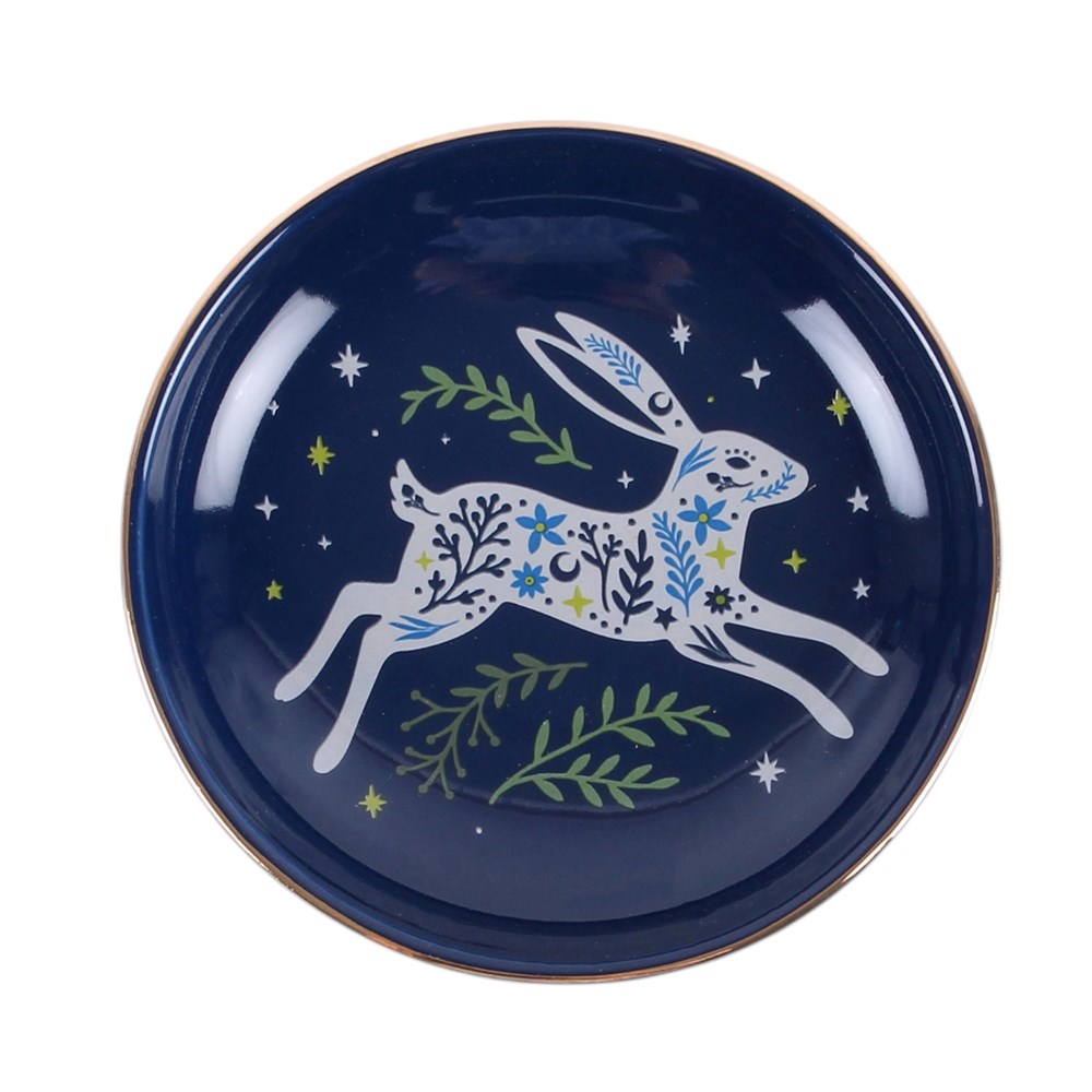 Leaping Hare Ceramic Trinket Dish – Draufsicht