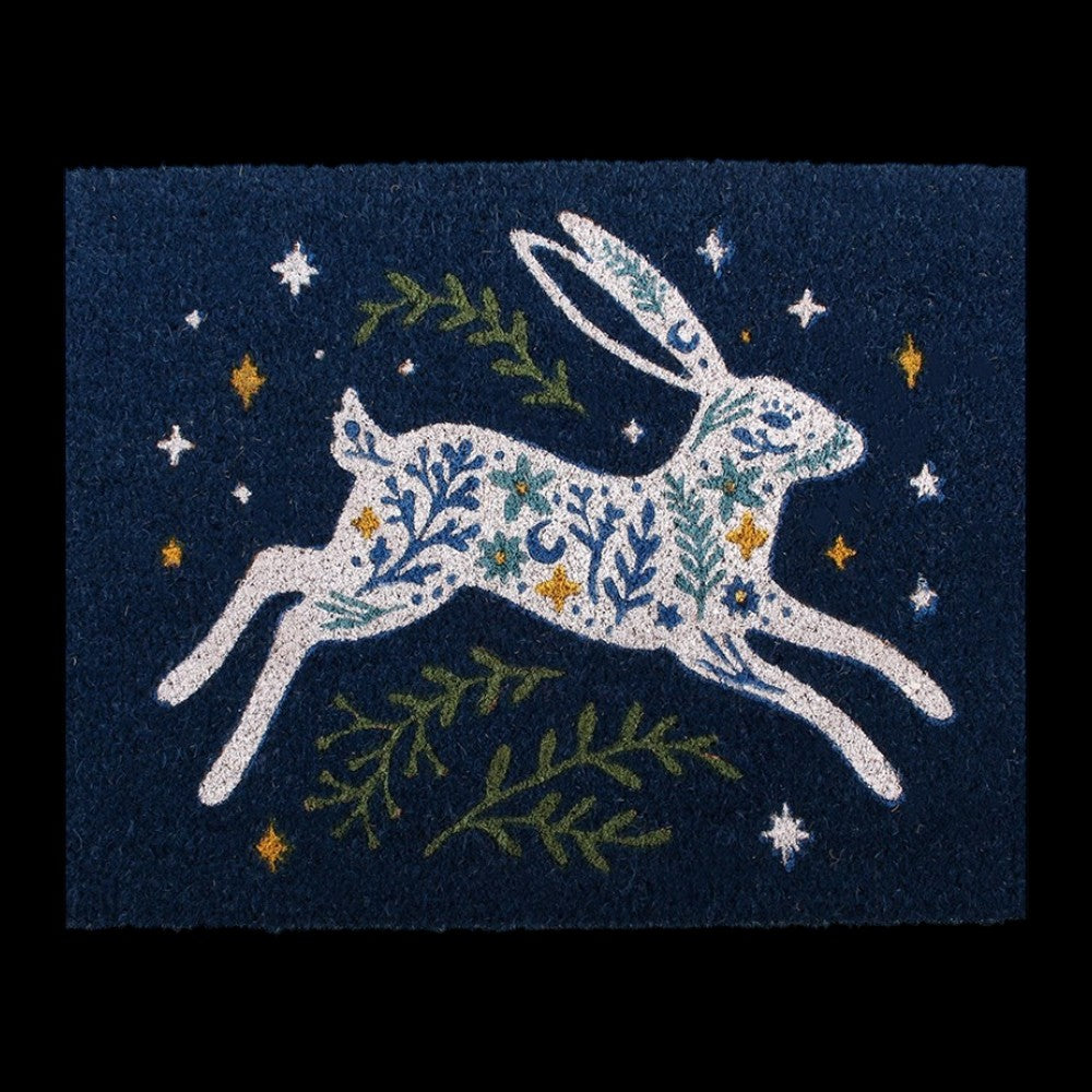 Türvorleger Hase Vintage – Kokosfaser Fußmatte Fantasy