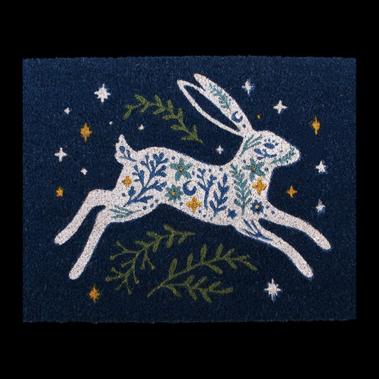 Türvorleger Hase Vintage – Kokosfaser Fußmatte Fantasy