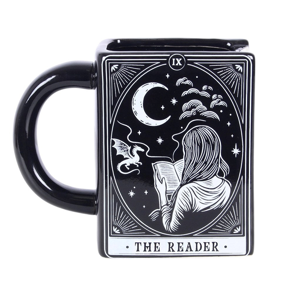 The Reader Tarot Keramiktasse – Freisteller Vorderseite mit Motiv
