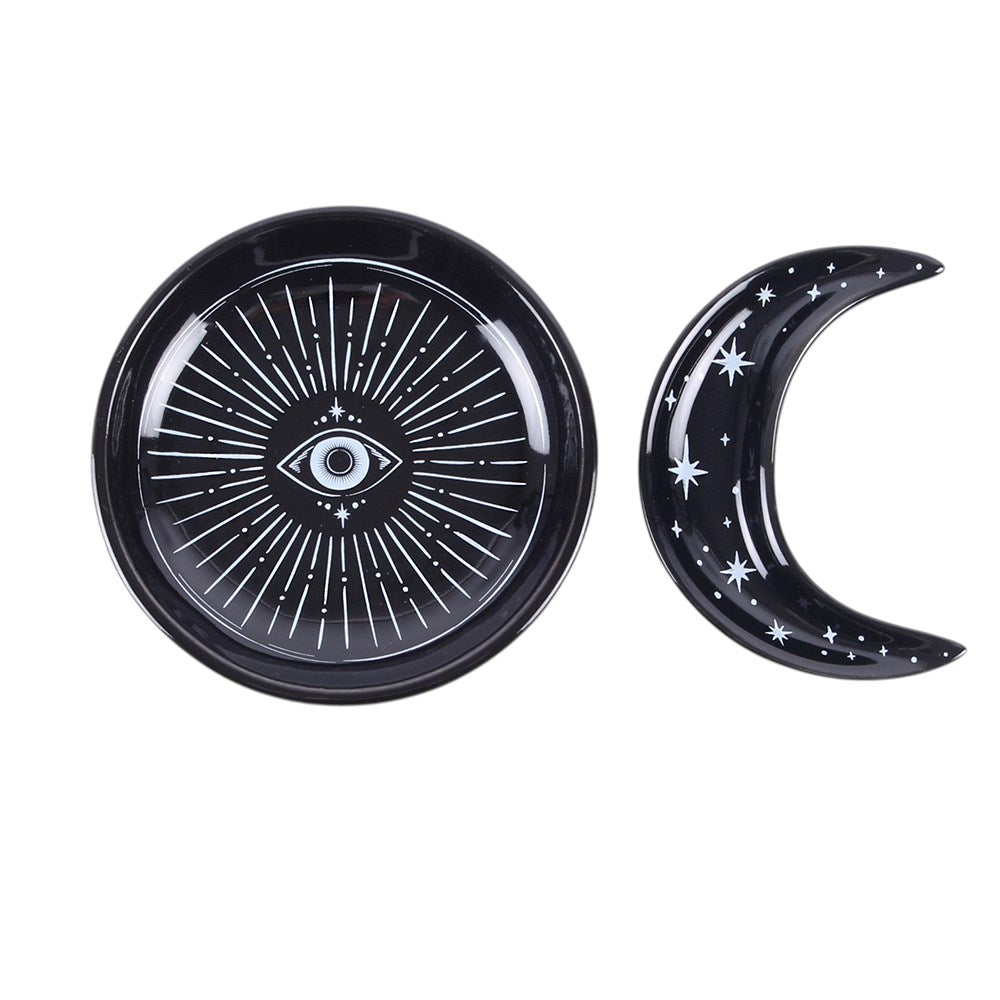Gothic Keramikschale Mond & Auge – Lifestyle mit Schmuck