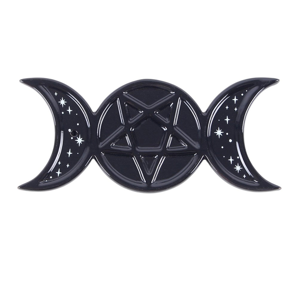 Gothic Räucherstäbchenhalter Triple Moon – Seitenansicht